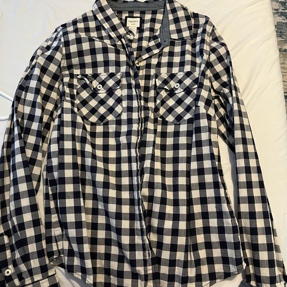 Checkered button down
